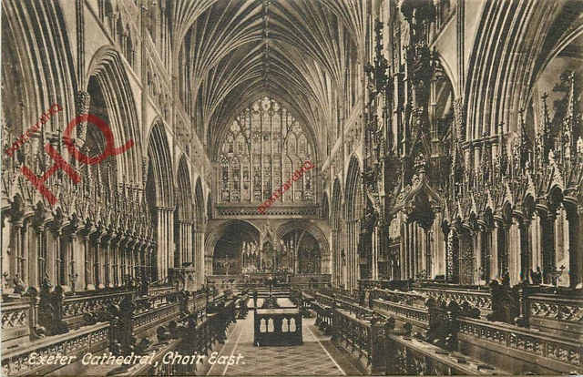 Picture Postcard>>Exeter Cathedral, Choir East [Frith's]