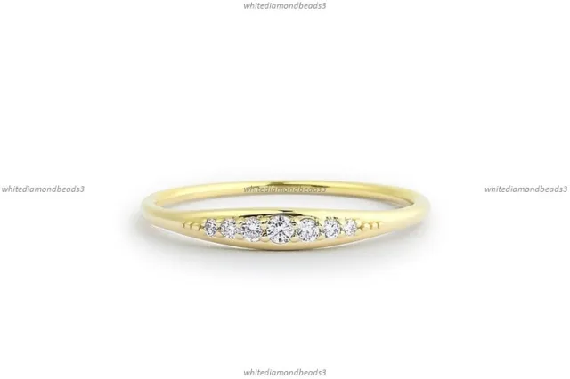 0.11 Karat Diamant Jeans Schmuck Kunst Deko Hochzeit Ring 14k Gold Feiner,