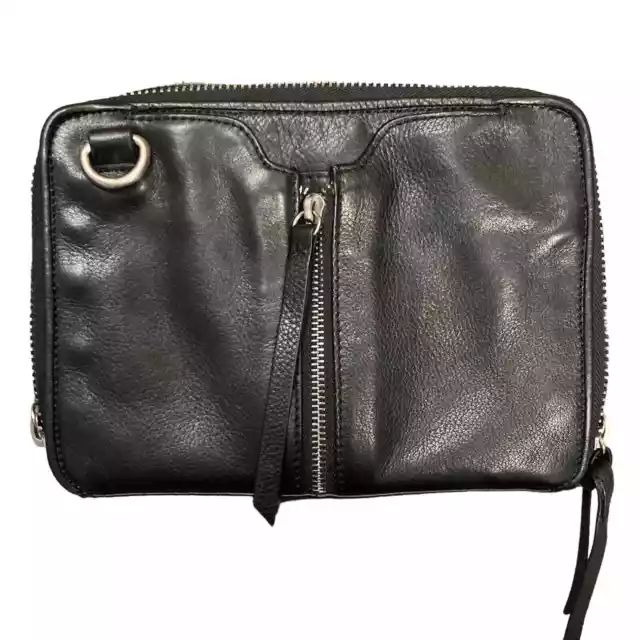 Kelsi Dagger Chelsea Black Leather Crossbody Bag