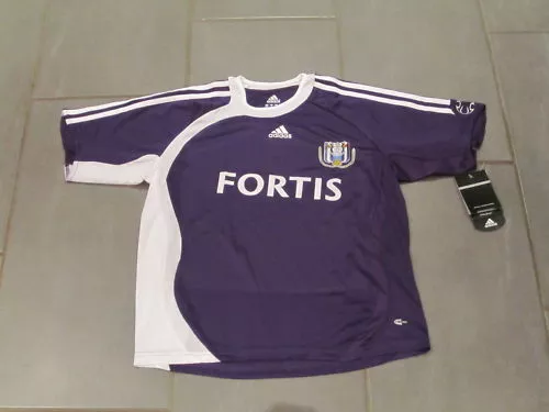 Adidas Rsc Anderlecht [ Gr. 152] Enfants Maillot Mauve Belgique Neuf & Ovp