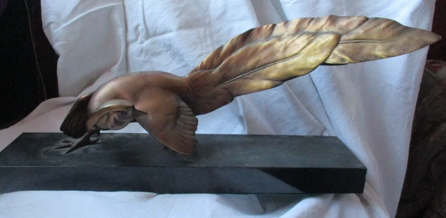 bronze animalier sculpture art deco faisan signé g h laurent