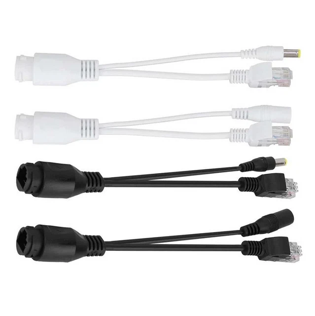 Power Over Ethernet Passive RJ45 Injector PoE Adapter Splitter Cable for Camea