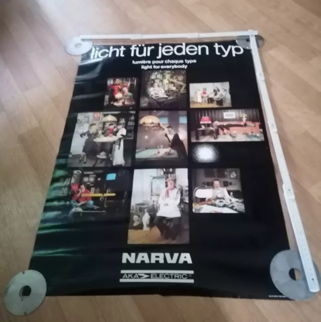DDR VEB AKA Electric Narva Plakat Werbung Reklame Poster