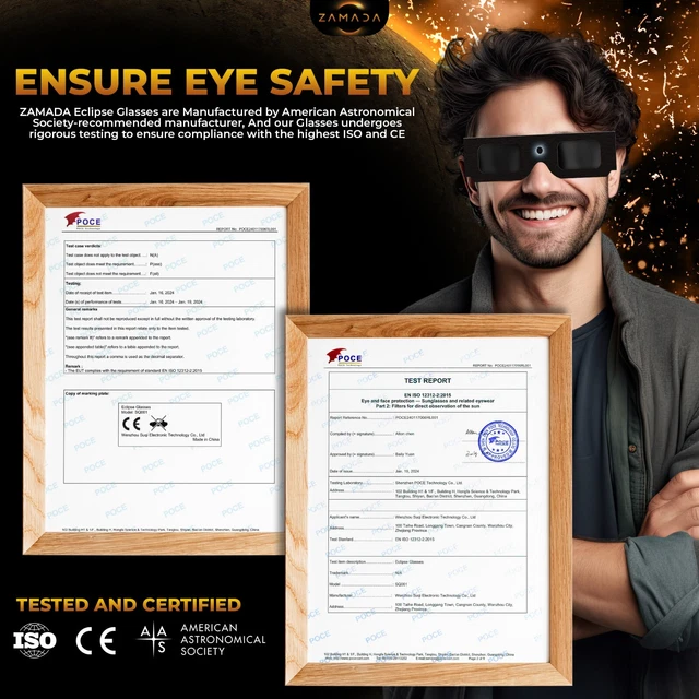 1,000 BULK PACK Solar Eclipse Glasses Approved 2024 CE and ISO