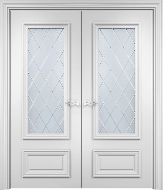 Medici: Finished Full Set Prehung European Royal Style Double Interior Door