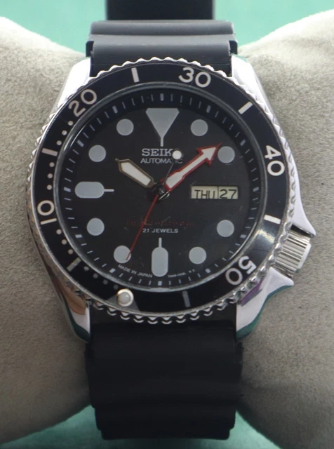 Lunetta In Ceramica Nera Per Seiko SKX031, Inclinata, Tipo Sea-Dweller