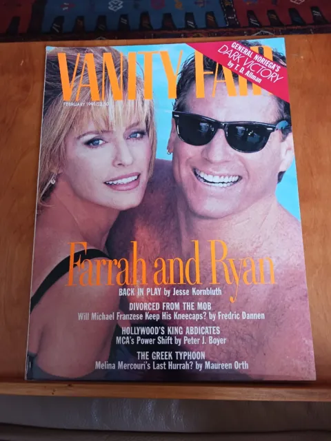 1991 February Vanity Fair Magazine - Farrah Fawcett & Ryan O'neal Cover