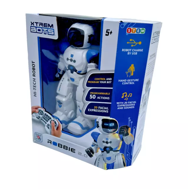 XTREM BOTS interaktiver Roboter Robbie Bot 2.0 English | Ostern