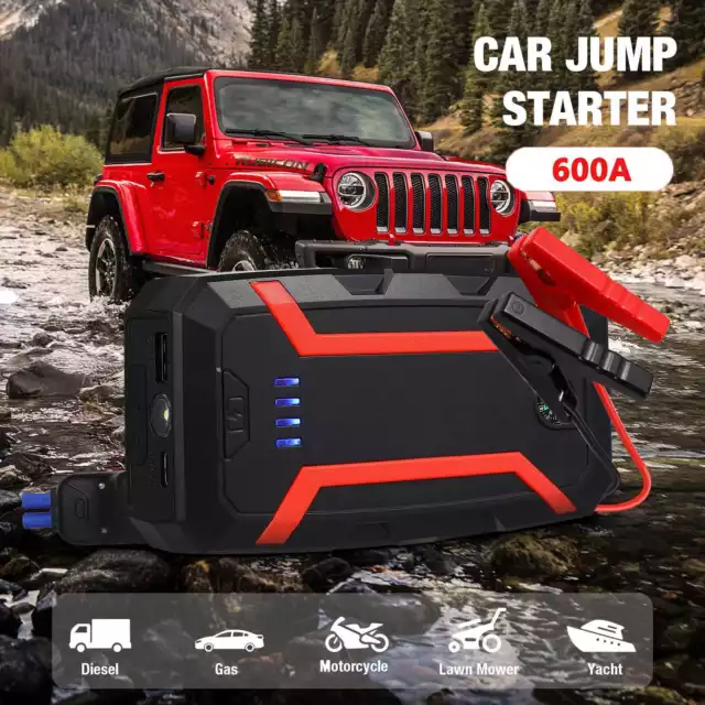 30000mah Car Jump Starter Pack 12V Booster Power Bank USB Battery Charger 600A 3