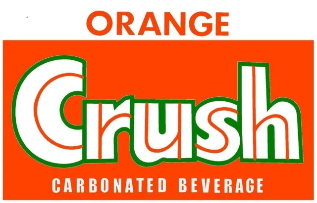 Orange Crush soda pop vending machine restoration water slide decal- not sticker