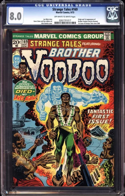 Strange Tales 169 CGC 8.0 OWW 1st Appearance Brother Voodoo 1973