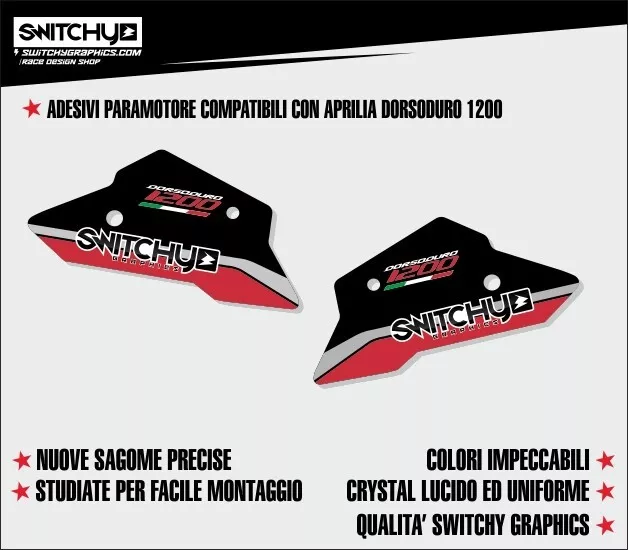 KIT ADESIVI GRAFICHE PARAMOTORE "AP03" compatibili con APRILIA DORSODURO 1200