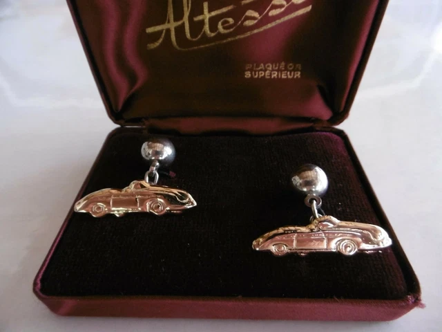 Boutons De Manchettes Anciens – Métal Argent Vieilli, Occasion Très Bon état, Style Vintage