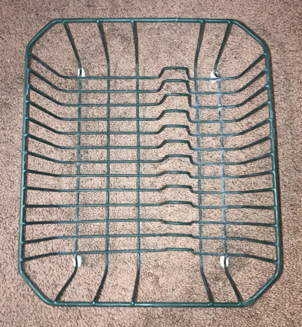 Vtg Kitchen Rubbermaid Dish Drainer Drying Rack And Silverware Tray 6054