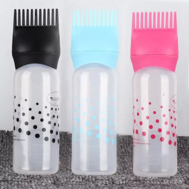 Hair Dye Bottle Shampoo Hair Coloring Dyestuff Applicator Bottle With Comb 170ml