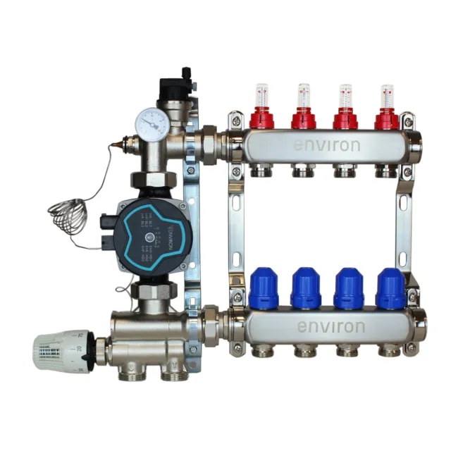 environ Festwertregelset für Fußbodenheizung + Heizkreisverteiler 2-12 fach