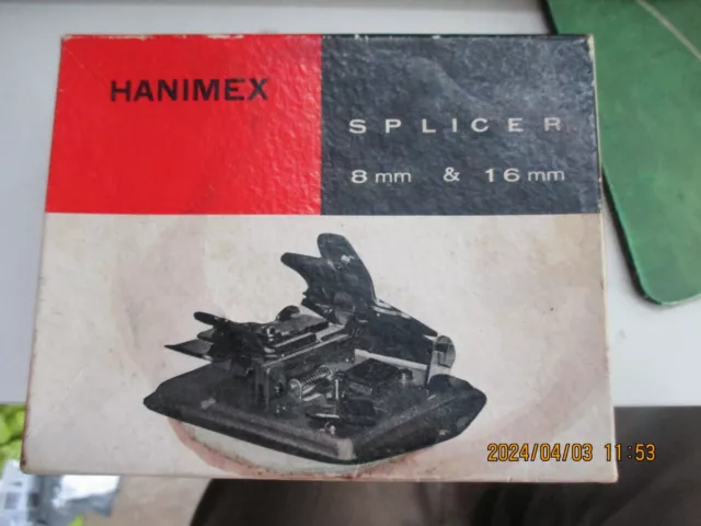 Vintage Boxed Hanimex 8mm / 16mm Cine Film Splicer & Instructions
