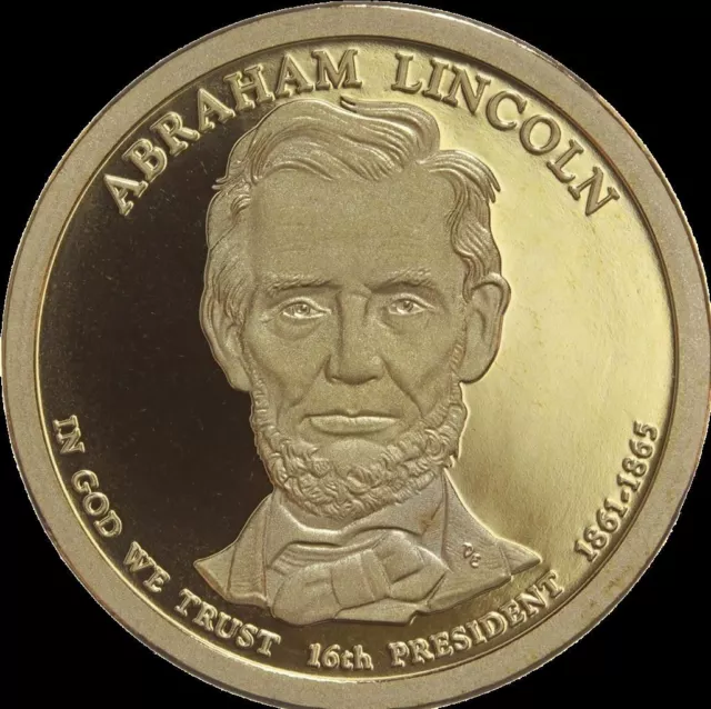 2010 S Abraham Lincoln Presidential Dollar Gem Deep Cameo PROOF US Mint Coin!