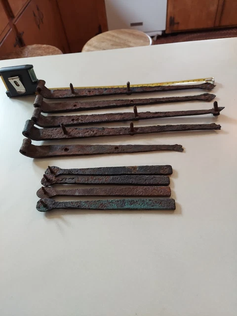 Primitive Antique Hand Forged Barn Door Strap Hinges Gate and others
