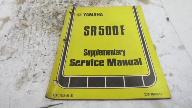 1979 YAMAHA SR500F Oem Supplementary Service Manual Lit-11616-01-21 $26
