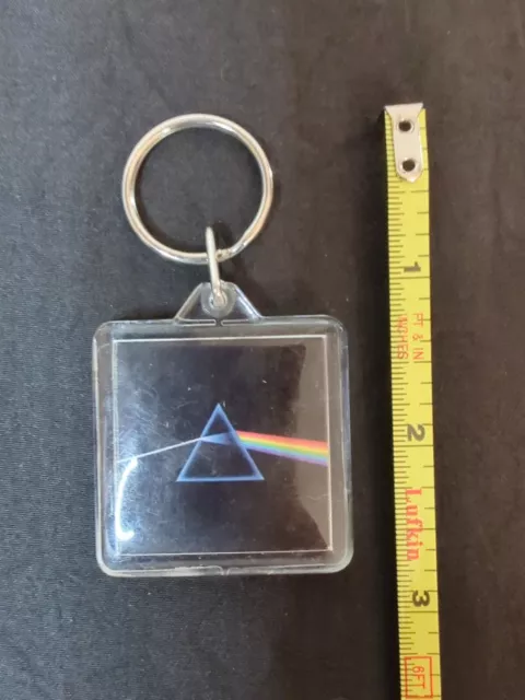 Vintage 1980s Pink Floyd Dark Side of the Moon Logo Radio Station Promo Keychain