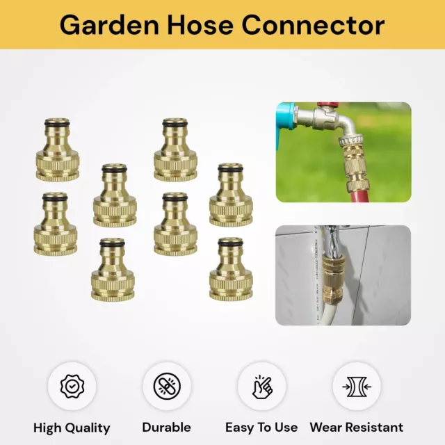 Garden Hose Connector Garden Lawn Water Pipe Fitting Connector Brass Tap Adaptor