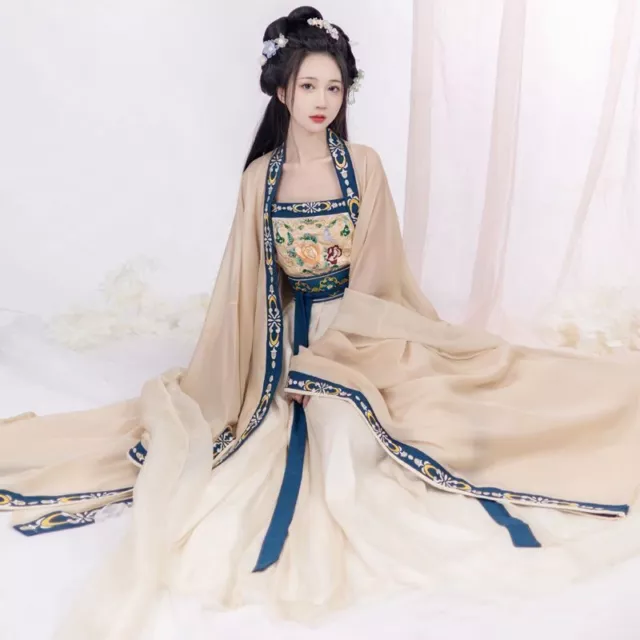 Women Ancient Chinese Hanfu Dress Sets Cosplay Costume Summer Dance Dress