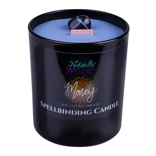 Naturally Wicked® Spellbinding Money Candle | Crystal Spell Candle Inc Gift Box