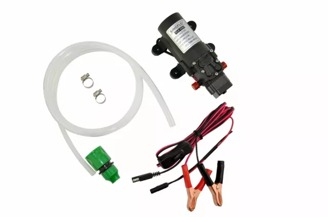 12V 4.3lpm 35psi Pressure Pump, Wiring & Hose Kit. Water Heater Camp Caravan 4wd