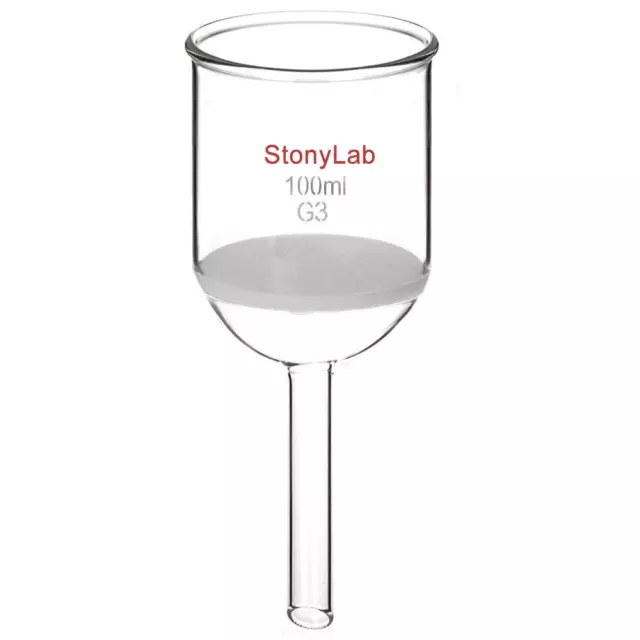 Stonylab Borosilicate Glass Buchner Filtering Funnel with Fine Frit(G3), 56Mm In