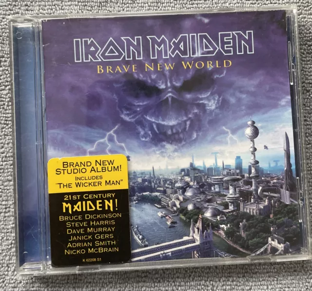 Iron Maiden Brave New World CD w/ Hype Sticker * Very Good/disc Is Like New