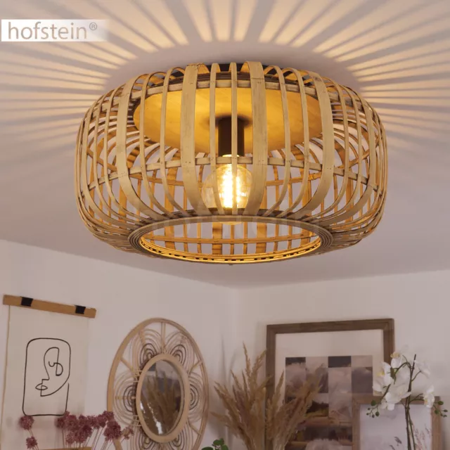 Lichteffekt Wohn Schlaf Ess Zimmer Leuchten Retro Decken Lampe Boho Style Bambus
