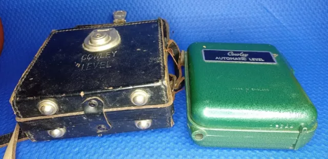 Vintage Cowley Livello Automatico in Custodia in Pelle