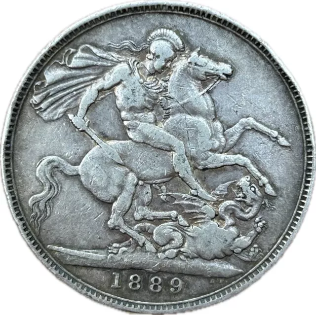 1889 Great Britain Queen Victoria Silver Crown Coin