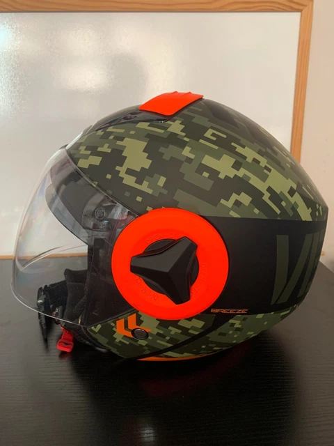 VEMAR BREEZE CAMO Matt Khaki Orange Open Face Helmet 50.00