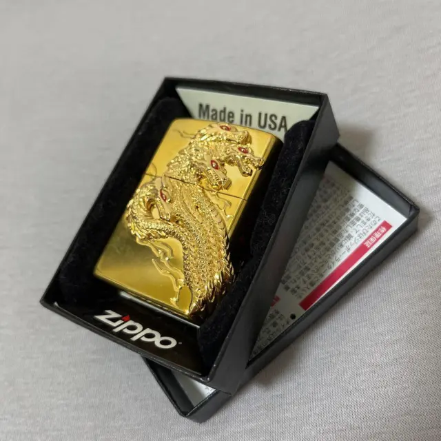 £131.58　Dragon　Japan　LIGHTER　ZIPPO　PicClick　Large　OIL　Gold　From　YamatanoOrochi　Snake　UK