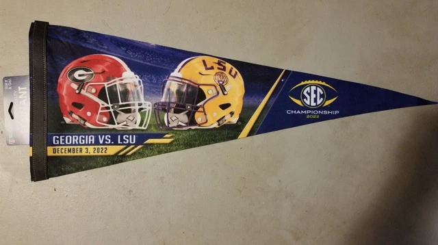 2023 SEC Championship Game Dueling Alabama vs. Georgia 12x30 Pennant READ