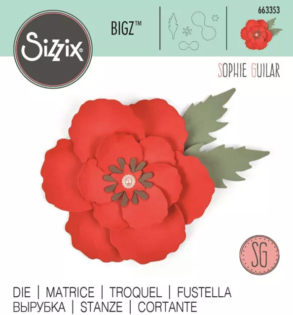 SIZZIX BIGZ DIE - fustelle con 2 rose 3d EUR 15,90 - PicClick IT