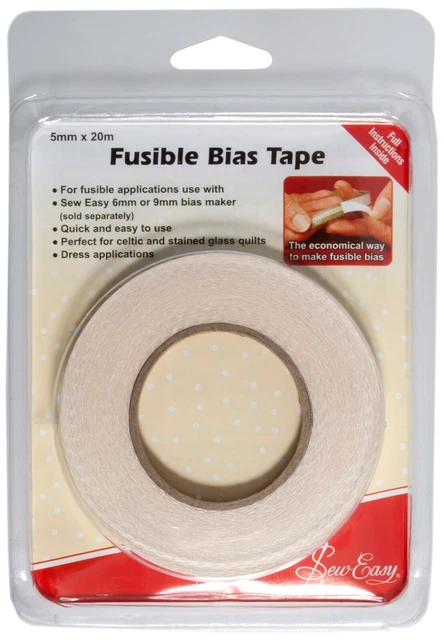 Cinta de sesgo fusible: 5 mm x 20 m - por costura fácil - ER520.5 - CORREO GRATUITO