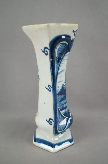 Dutch Delft The 3 Bells Factory Blue & White Hand Painted 18th Century Vase 2