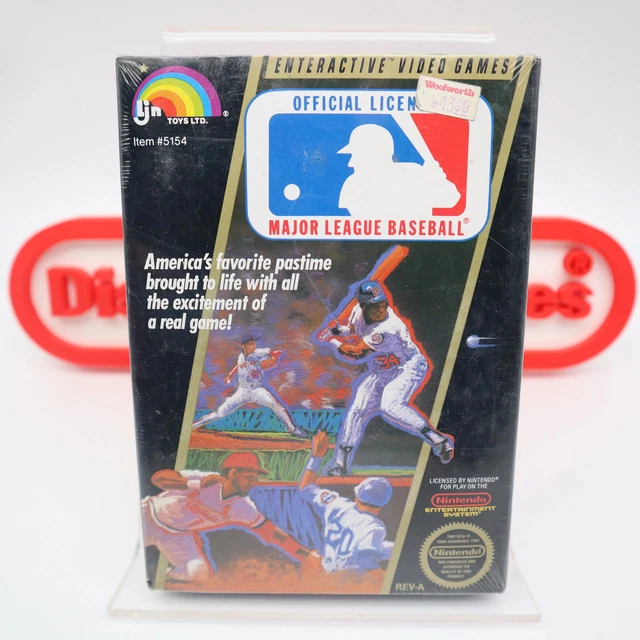 NES Nintendo MLB / MAJOR LEAGUE BASEBALL - EARLY PRINT with ROUND SOQ -NEW SEALED!