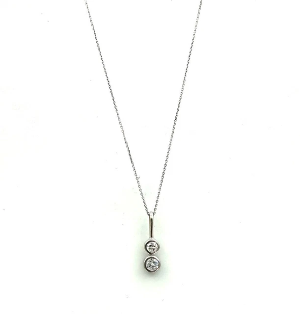 Collier Or 18 Carats Avec Perle Et Diamants 0,20 Carat - 11,02 G - Bijou Occasion Luxe
