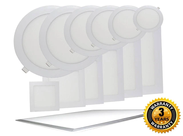 LED Ceiling Panel Light Recessed Down Lighting Bulb Round or Square Kitchen Spot