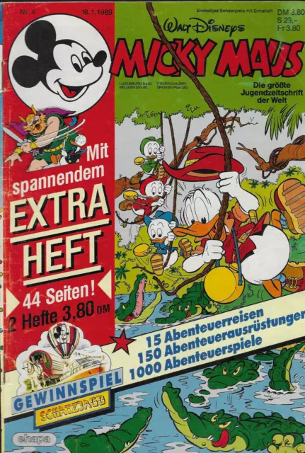 Micky Maus Nr.4 / 1989 Mit Beilage: Extra Heft In den Fängen der Wikinger