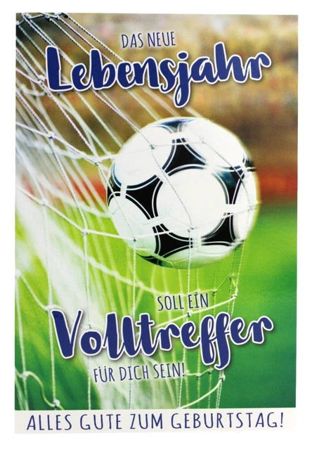 FUSSBALL GEBURTSTAGSKARTE KINDER Karte Geburtstag Glückwunschkarte