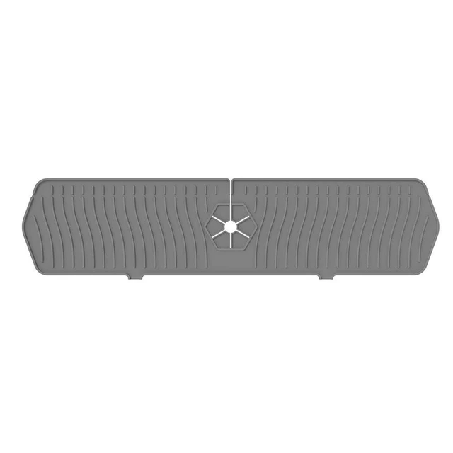 Silicone Faucet Absorbent Draining Mat Splash Guard Water Catcher (Grey) FS2#