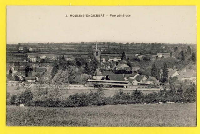 cpa Bourgogne 58 - MOULINS ENGILBERT (Nièvre) Vue Générale en 1934