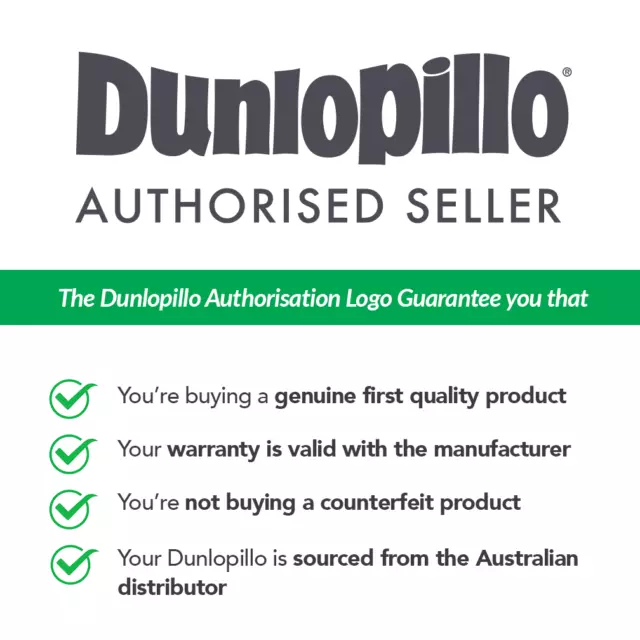 GENUINE DUNLOPILLO 2 Pack Classic Medium Profile & Feel Latex Pillow RRP $279.95 2
