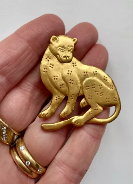 Vintage Rare 1985 MMA Metropolitan Museum of Art replica Leopard Brooch