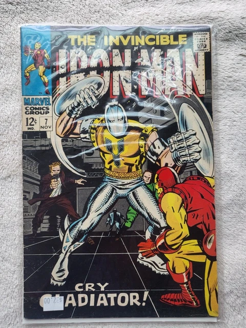 Invincible Iron Man #7 (Marvel 1968) Cry Gladiator!